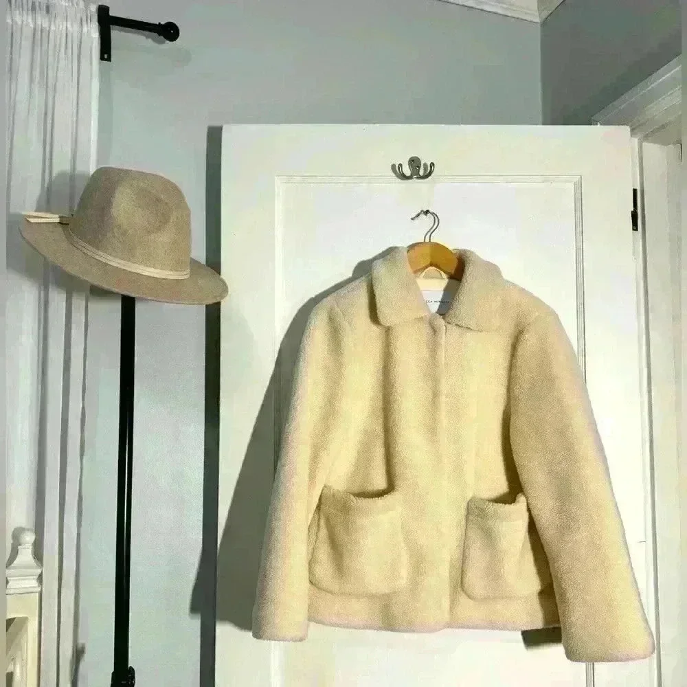 Rebecca Minkoff Harley Teddy Sherpa Shearling Jacket Size Large